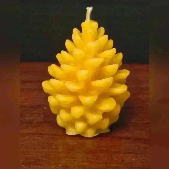 100% Medium  Pinecone Beeswax Candle - Picture 1 of 5
